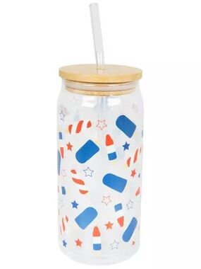 Ice Pops & Stars Glass Tumbler